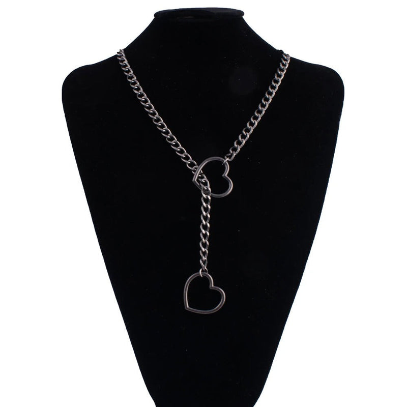 Hart Slot Ketting Stellen Choker | 14K Verguld