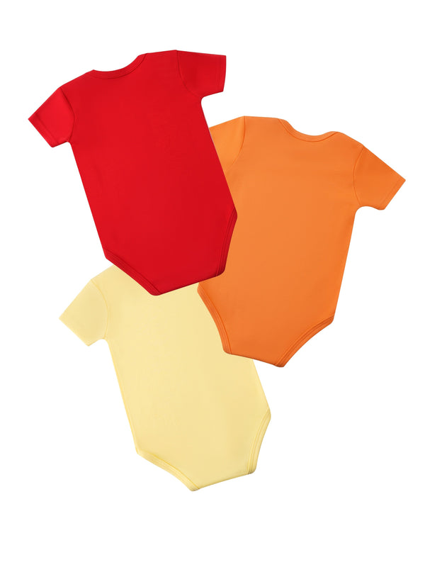 3-Pack Baby Rompertjes – Zachte Katoen met Speelse Voedselprints