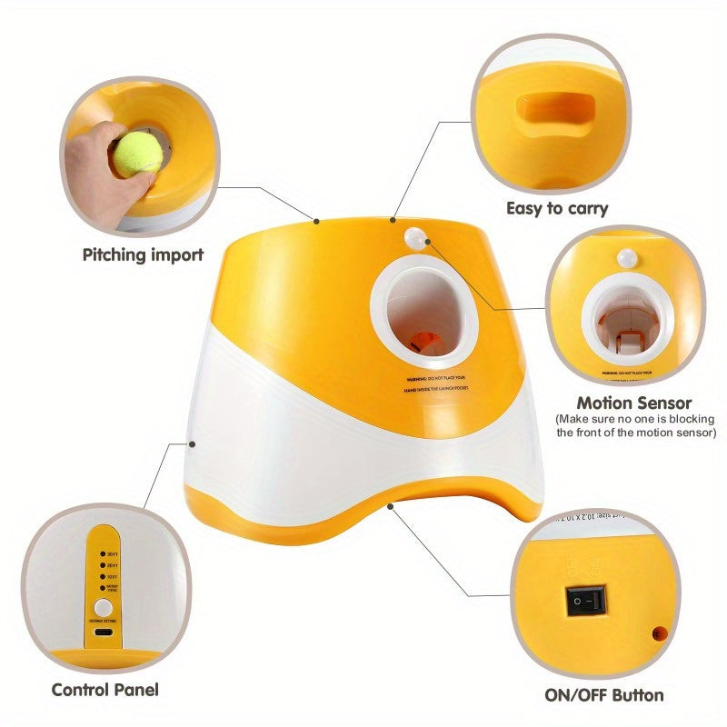 FetchMaster Pro – Interactieve Automatische Hondenspeelbal Launcher met USB Opladen