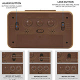 Houten Digitale Wekker – LED Display met Temperatuur en Datum