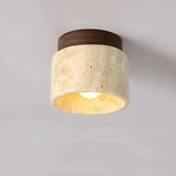 Wabi Sabi Gele Marmer Japanse Plafondlamp - TranquilStone