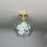 Artistieke Glas-Plafondlamp met Bloemenpatroon - FlowerHall
