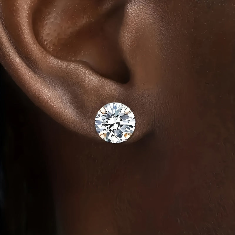 Stijlvolle Zirkonia Oorbellen van Titanstaal - Lumen