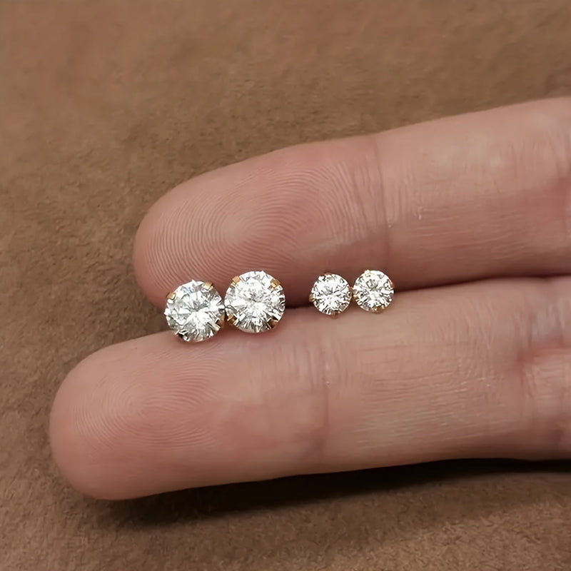 Stijlvolle Zirkonia Oorbellen van Titanstaal - Lumen