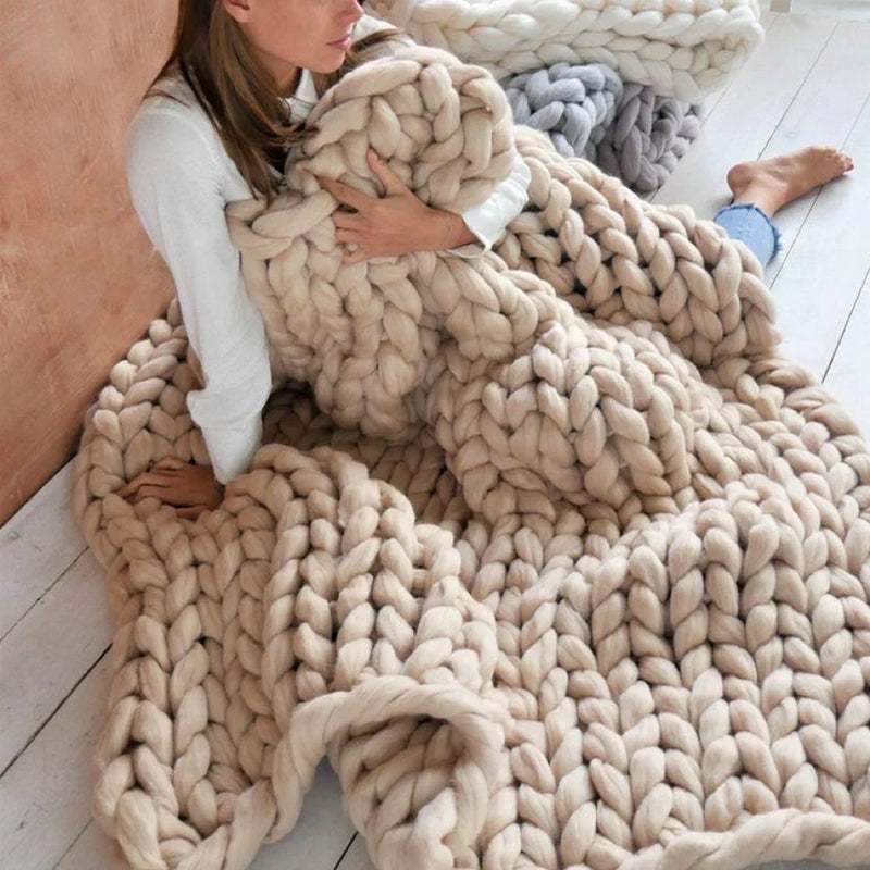 DIY Chunky XL 1000 Gram Wolgaren voor Zachte Dekens - LuxeWool