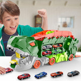 Dino Stad Transporteur - Racebaan & Transformeerbare Vrachtwagen