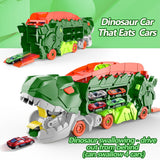 Dino Stad Transporteur - Racebaan & Transformeerbare Vrachtwagen