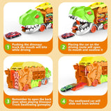 Dino Stad Transporteur - Racebaan & Transformeerbare Vrachtwagen