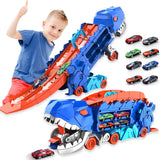 Dino Stad Transporteur - Racebaan & Transformeerbare Vrachtwagen