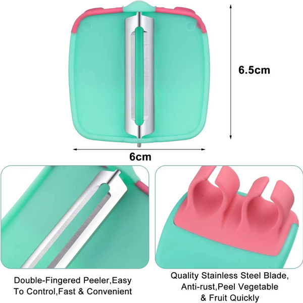 4-delige Vinger-Groenteschiller Set