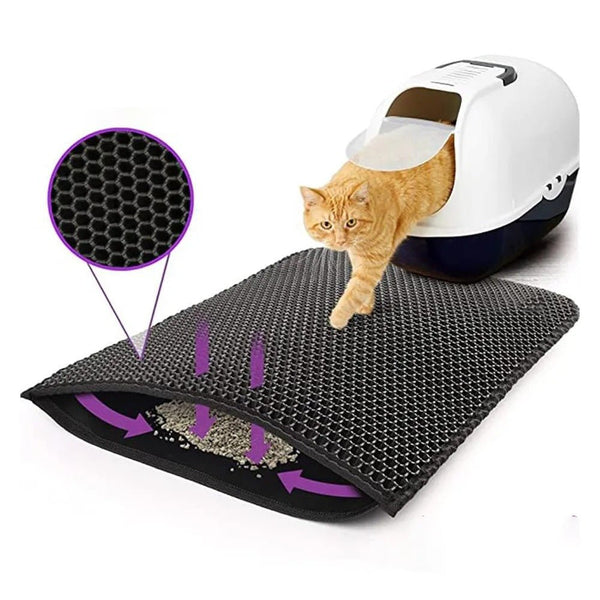 Litter Mat | Zeg vaarwel tegen rommelige kattenbakvulling op de vloer!