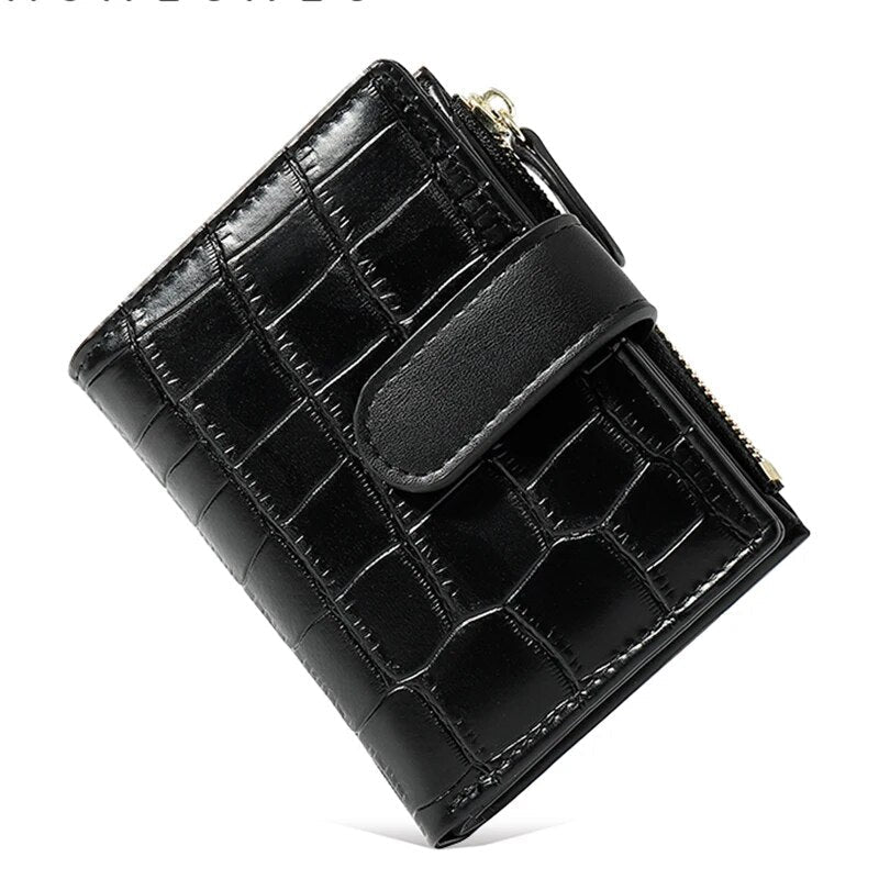 Cobble Wallet | Stap uit in stijl met deze trendy korte portemonnee met stenen patroon!