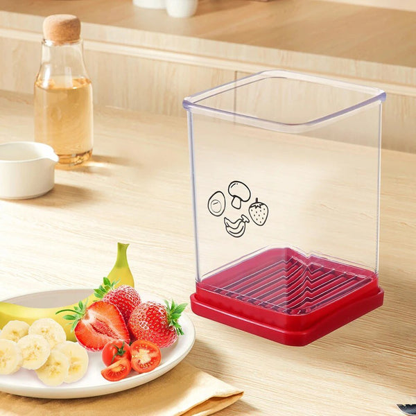 SpeedySlice | Geniet van gemakkelijk, snel en rommelvrij fruit snijden met de duwplaat innovatie!