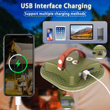 80W LED Zonne-oplaadbare Campinglamp met Magneet en Zoomfunctie