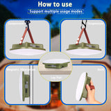 80W LED Zonne-oplaadbare Campinglamp met Magneet en Zoomfunctie