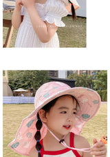 ANTI-UV KINDER ZONNEHUT MET PIJP – ZOMER BUCKET HAT VOOR JONGENS EN MEISJES