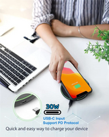 30W DRAADLOZE SNELLADER VOOR IPHONE & ANDERE APPARATEN | INDUCTIE OPLADER