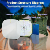 80W LED Zonne-oplaadbare Campinglamp met Magneet en Zoomfunctie