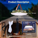 80W LED Zonne-oplaadbare Campinglamp met Magneet en Zoomfunctie