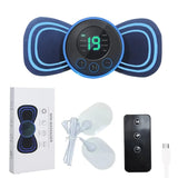 Draagbare Elektrische Mini-Halsmassager met Pad & Afstandsbediening | Slim Massageapparaat