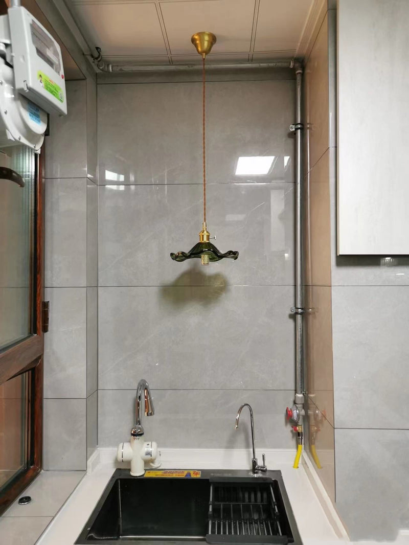 Noordse Design LED-Hanglamp | Kleurrijke glas- en koperverlichting voor slaapkamer, woonkamer & bar