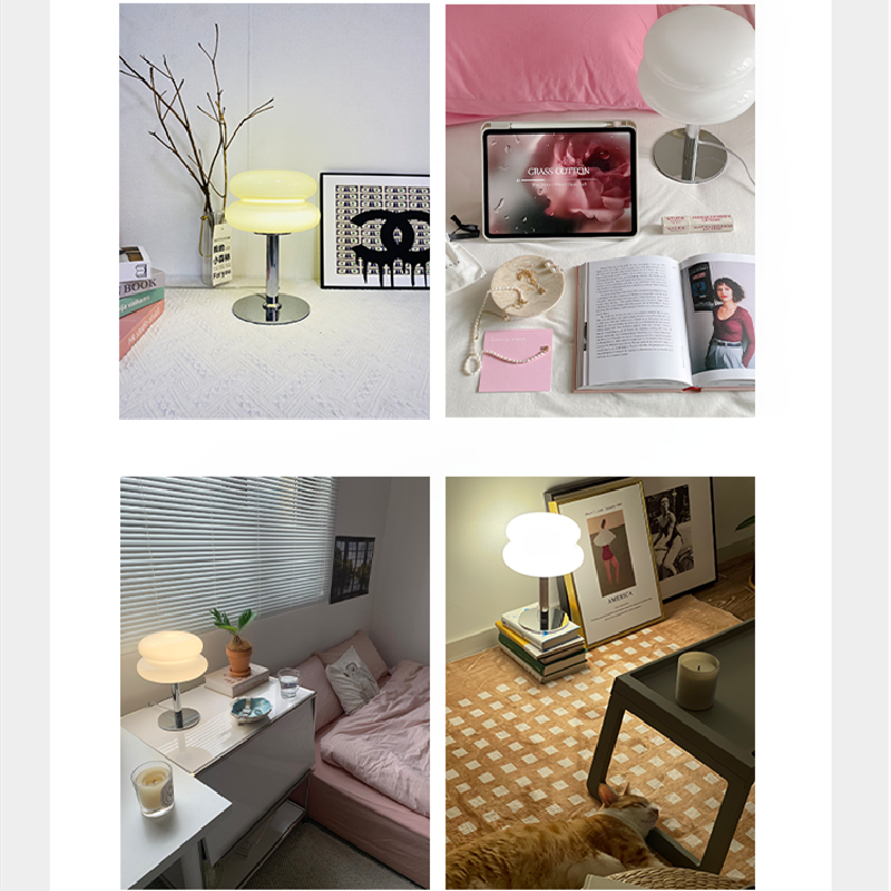 ONTWERPERS GLAS TAFELLAMP – SFEERVOLLE LED-LAMP VOOR SLAAPKAMER EN KANTOOR