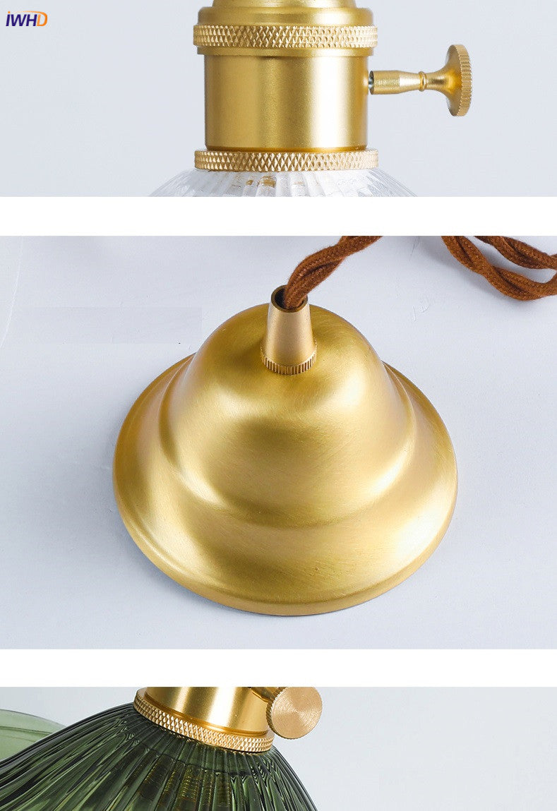 Noordse Design LED-Hanglamp | Kleurrijke glas- en koperverlichting voor slaapkamer, woonkamer & bar