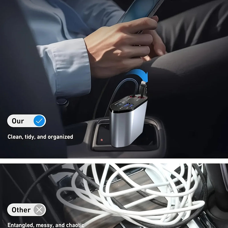 Compacte Opvouwbare Autolader – Handig en Efficiënt