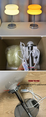 ONTWERPERS GLAS TAFELLAMP – SFEERVOLLE LED-LAMP VOOR SLAAPKAMER EN KANTOOR