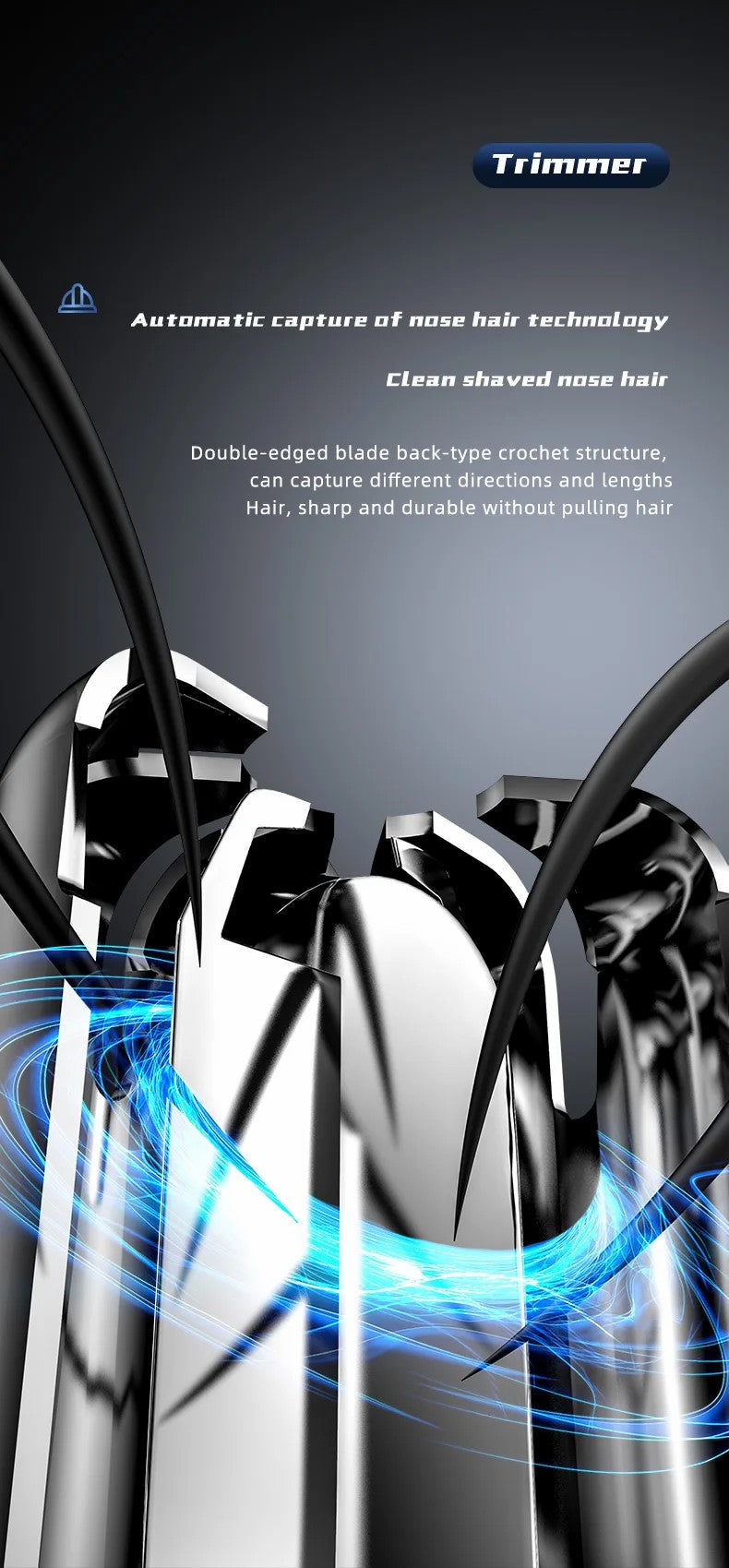 Professionele pijnloze neus- en oorhaarschneider voor mannen en vrouwen – Oplaadbaar