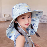 ANTI-UV KINDER ZONNEHUT MET PIJP – ZOMER BUCKET HAT VOOR JONGENS EN MEISJES