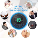 Draagbare Elektrische Mini-Halsmassager met Pad & Afstandsbediening | Slim Massageapparaat