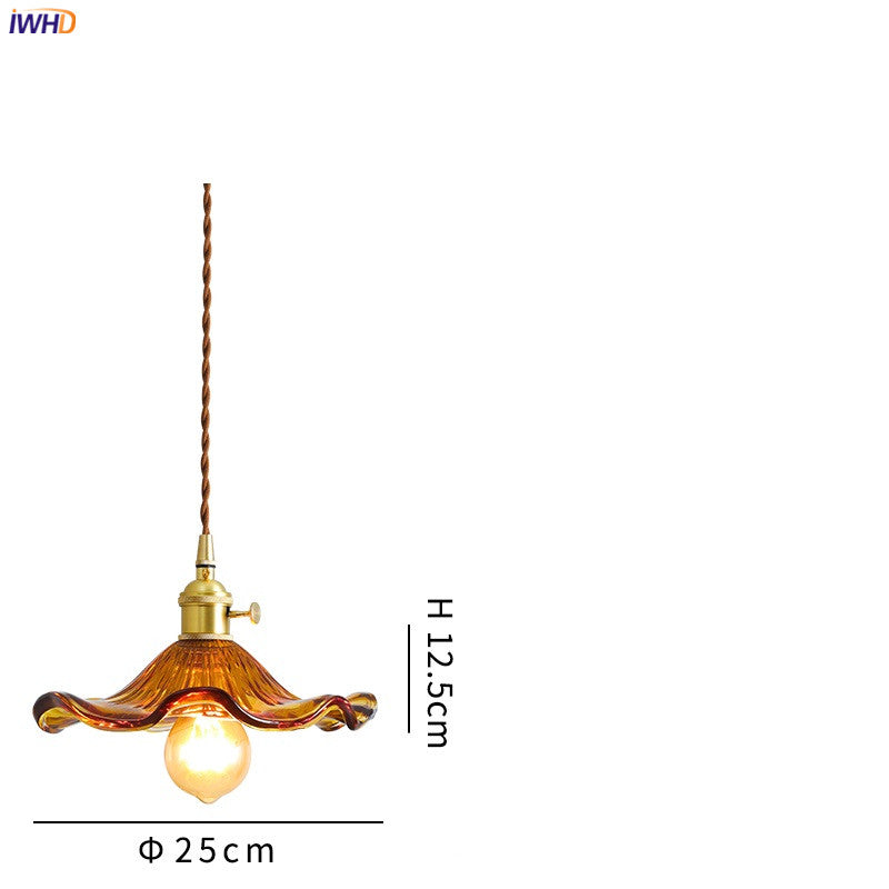 Noordse Design LED-Hanglamp | Kleurrijke glas- en koperverlichting voor slaapkamer, woonkamer & bar
