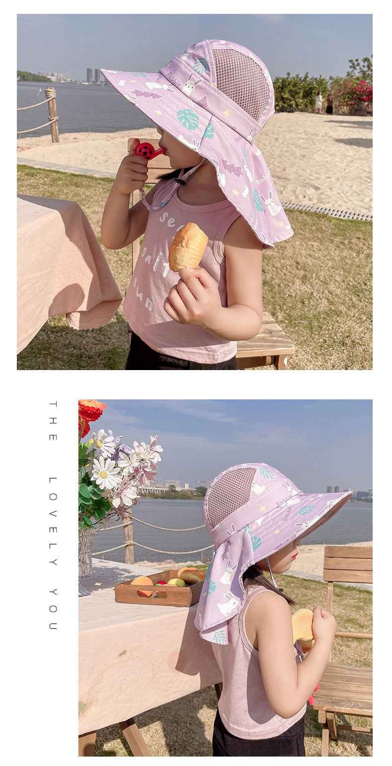 Kinder Sonnenhut met UPF 50+ - Brede rand en Verstelbare Kinband