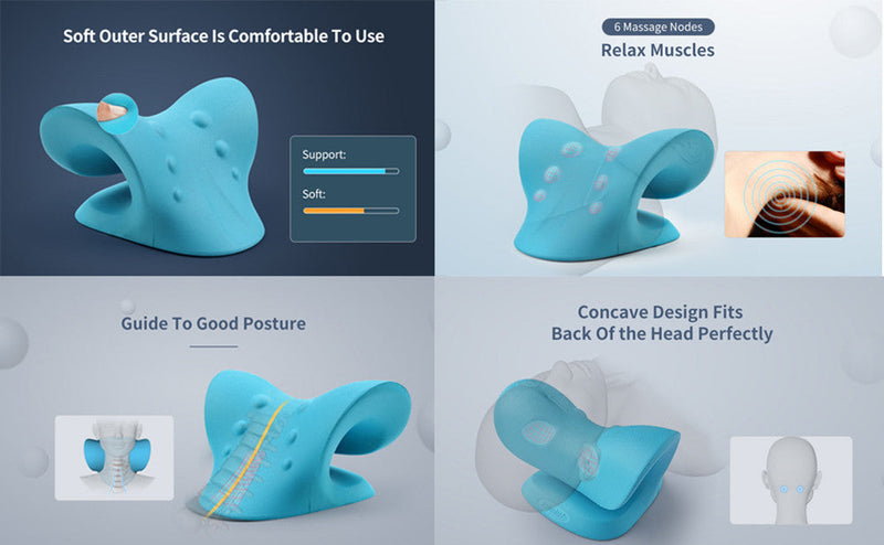 Nek- en schouderstretcher - Cervicale Tractie Massagekussen voor Werveluitlijning