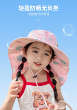 ANTI-UV KINDER ZONNEHUT MET PIJP – ZOMER BUCKET HAT VOOR JONGENS EN MEISJES