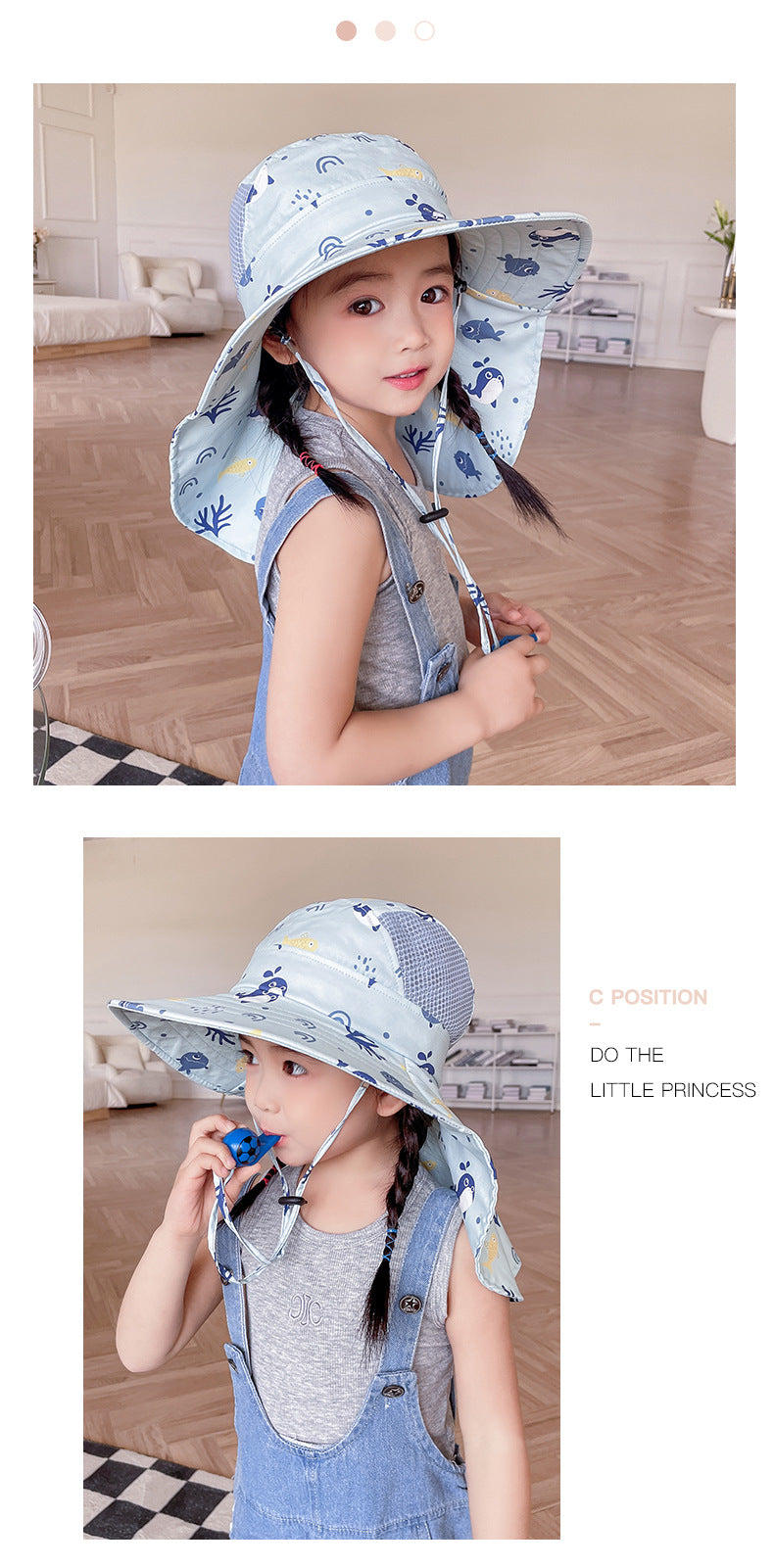 Kinder Sonnenhut met UPF 50+ - Brede rand en Verstelbare Kinband