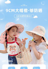 ANTI-UV KINDER ZONNEHUT MET PIJP – ZOMER BUCKET HAT VOOR JONGENS EN MEISJES