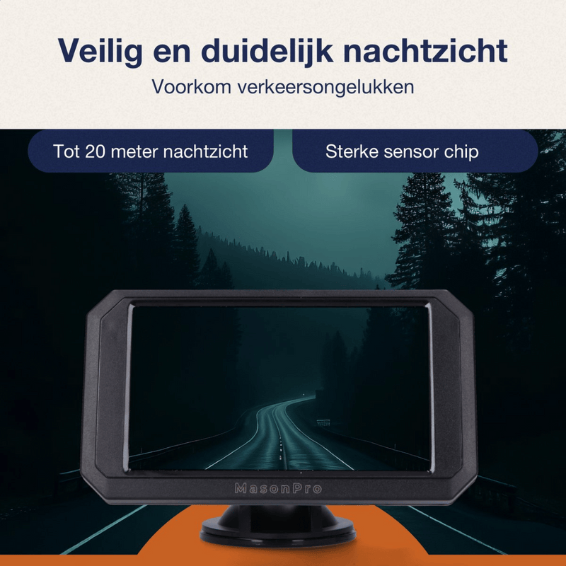 Draadloze Achteruitrijcamera | Nachtzicht 20m | Voor Auto & Camper
