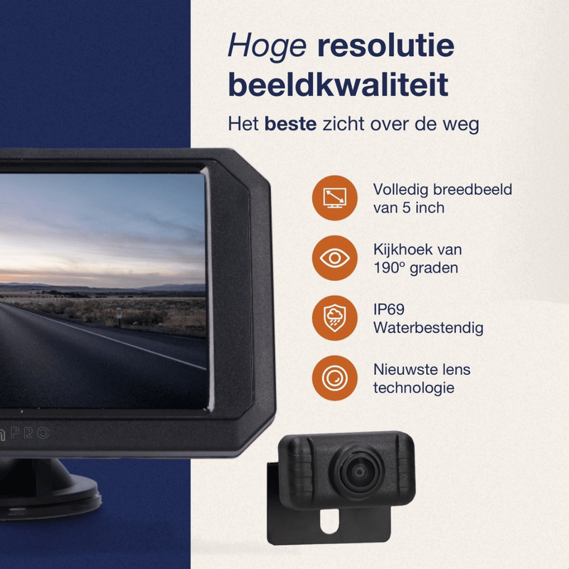 Draadloze Achteruitrijcamera | Nachtzicht 20m | Voor Auto & Camper