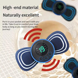 Draagbare Elektrische Mini-Halsmassager met Pad & Afstandsbediening | Slim Massageapparaat