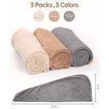 Microvezel Haarhanddoek Wrap – 3-pack