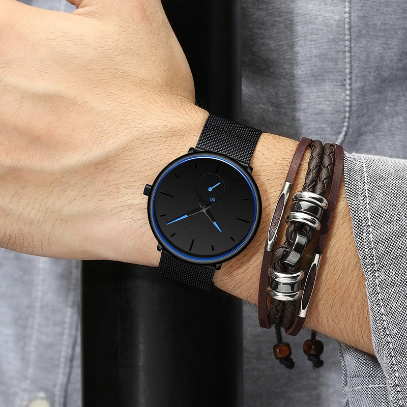 Dunne Moderne Herenhorloge - Minimalistisch & Elegant