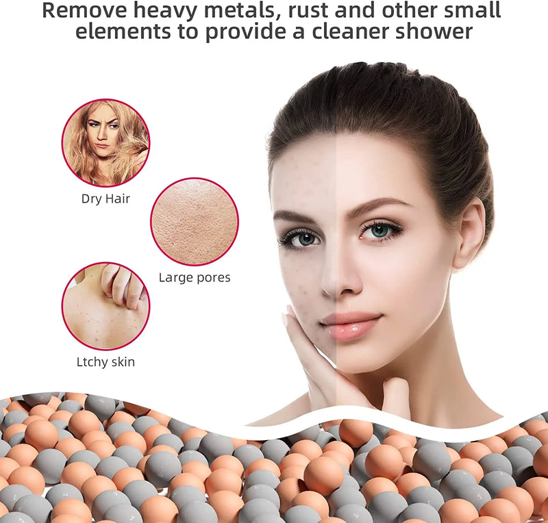 Hoge druk waterbesparende douchekop met filter - AquaGlow