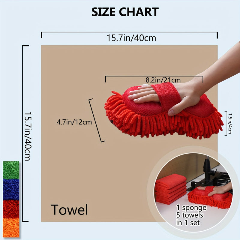 Microvezel Autowas Set – Spons en Handdoeken voor Stralende Resultaten