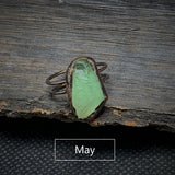 Natuurlijke Ruwe Steen Verjaardagsring – Selina