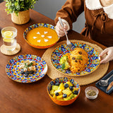24-delige Diner Set – Steengoed in Bohemien Stijl