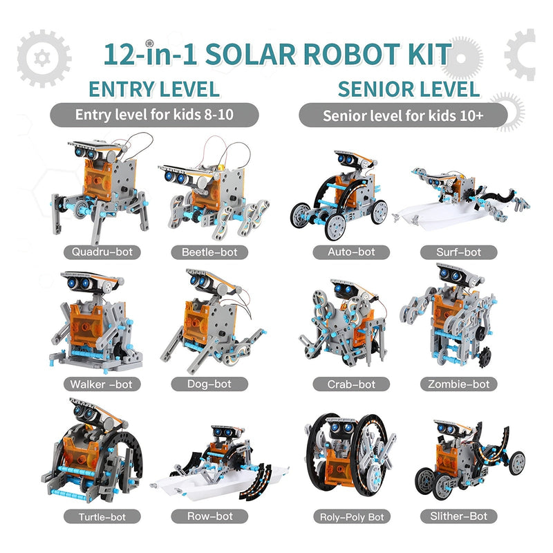 Solar Robo Builder - 12-in-1 Educatief Bouwspeelgoed met Zonne-energie