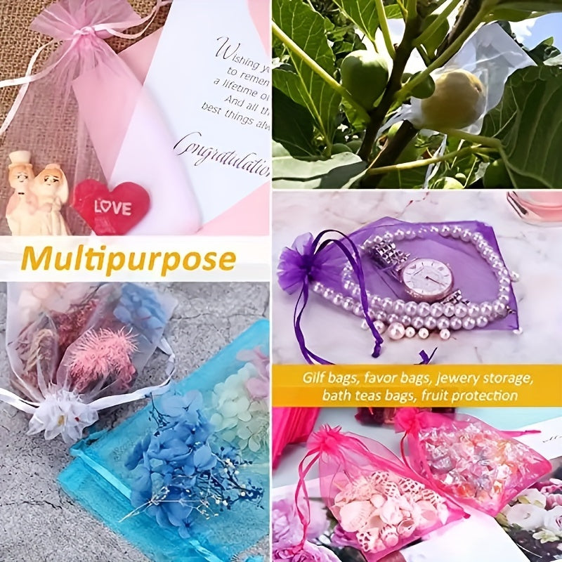 Elegante Organza Zakjes Set – Ideaal voor Geschenken en Feestdecoratie