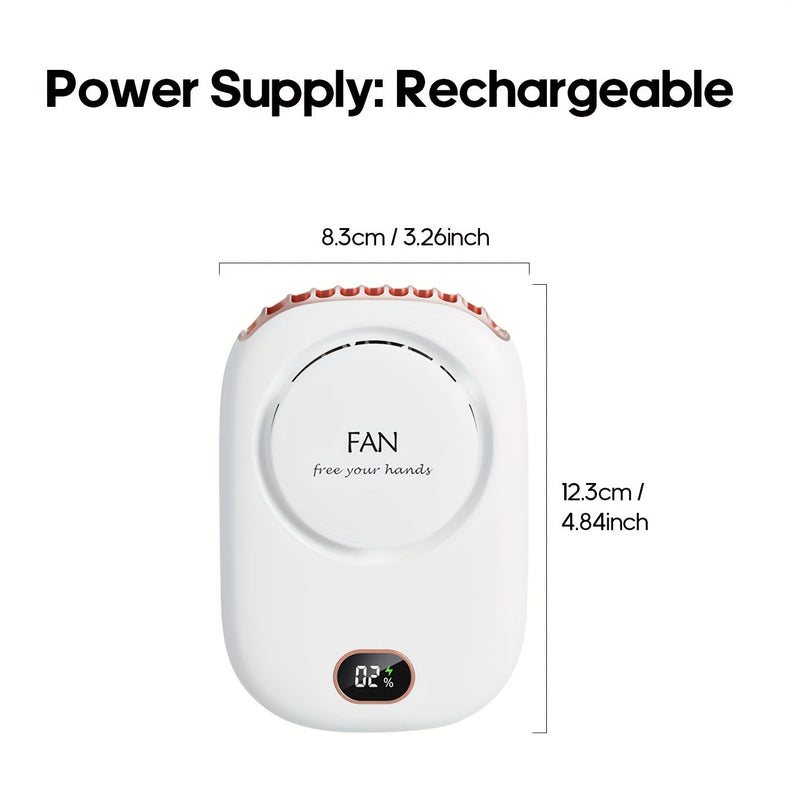 USB Oplaadbare Mini Nekventilator – Lichtgewicht met Verstelbare Snelheden